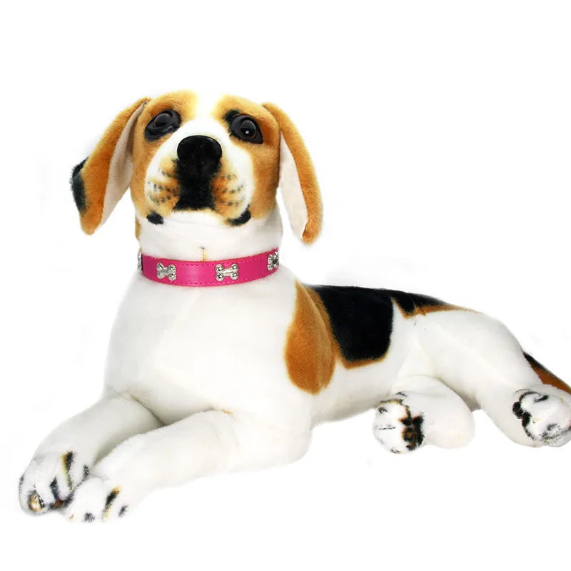 Lupo & Luna | Premium Hundehalsband mit Knochen-Applikationen aus Leder