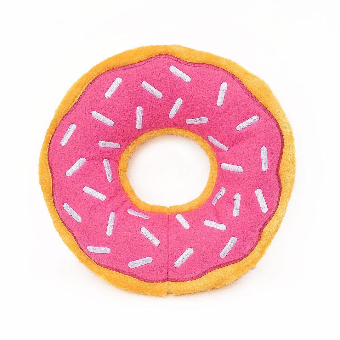 SnackPaws | Plüsch-Donutspielzeug für Hunde mit Quietschfunktion