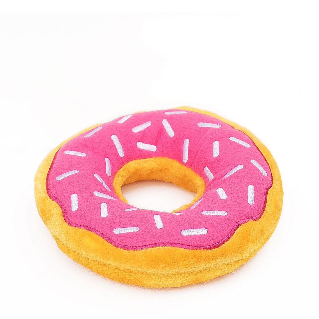 SnackPaws | Plüsch-Donutspielzeug für Hunde mit Quietschfunktion