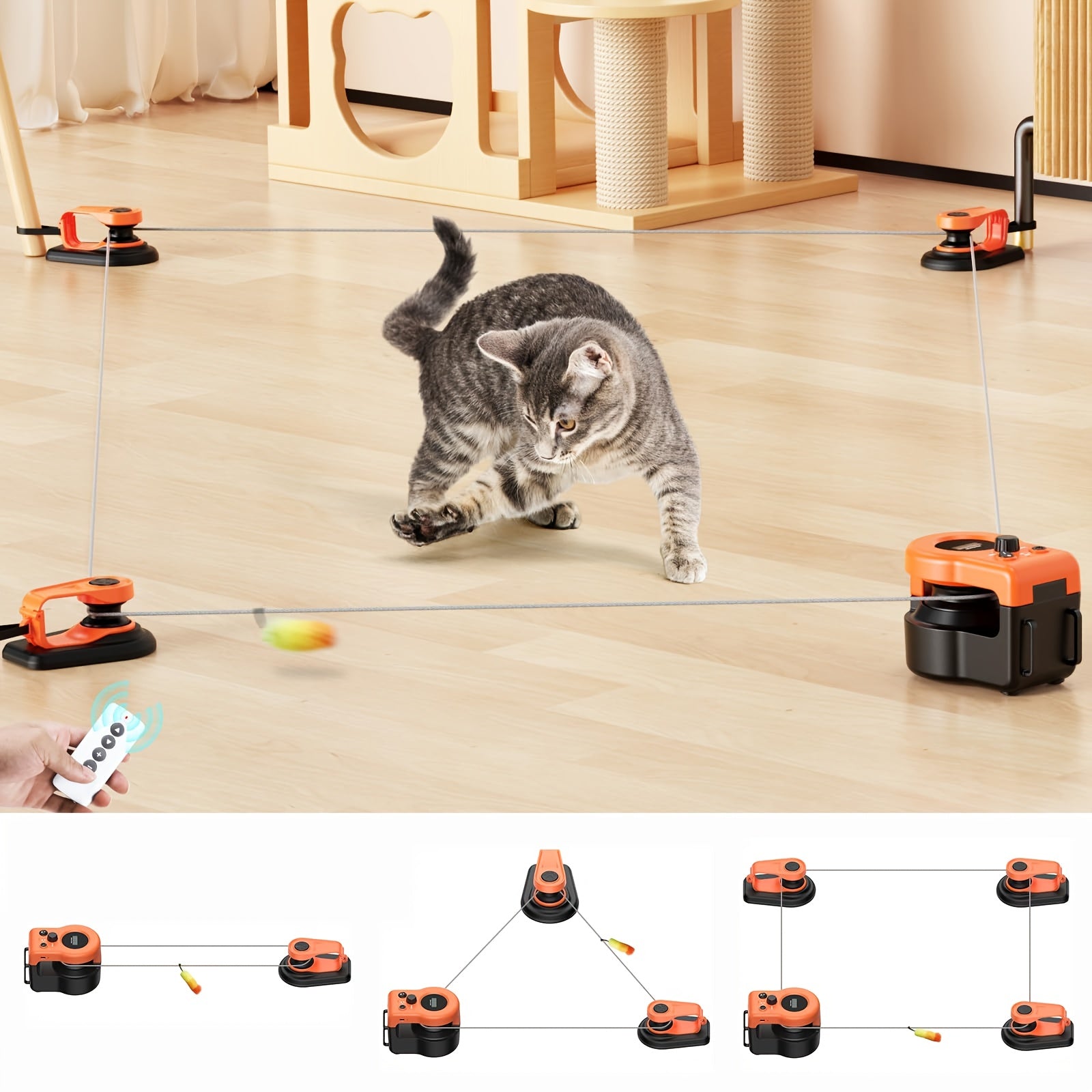 MiauMotion | Interaktives Katzenspielzeug mit Auto- und Fernsteuerung