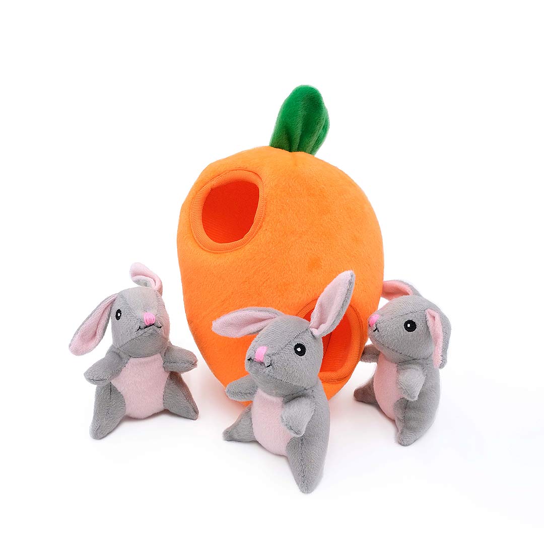 DogtopiaToys | Zippy Burrow Bunny 'n Carrot