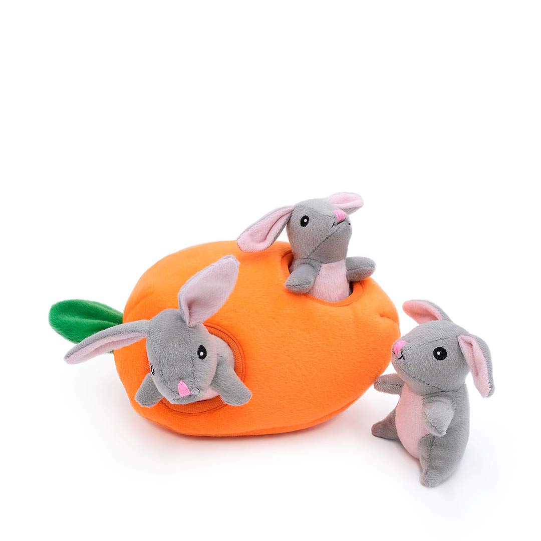 DogtopiaToys | Zippy Burrow Bunny 'n Carrot