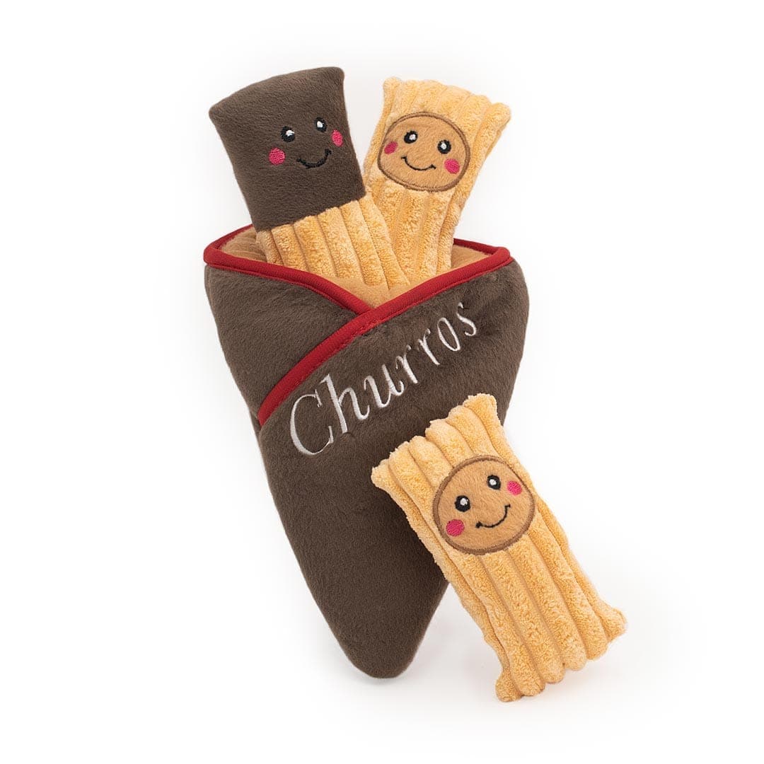 Luna | Interaktives Hundespielzeug „Churro-Tüte“ mit Quietschspielzeug