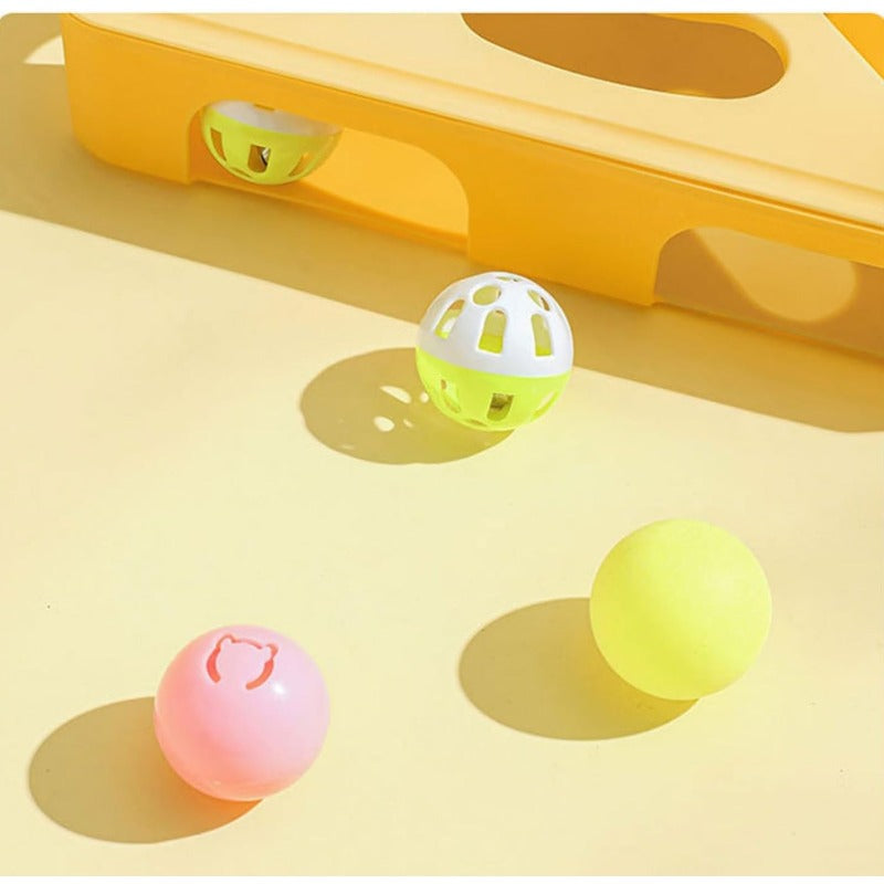PfotenSpiel | Interaktives Katzenspielzeug mit Bällen & Federstab