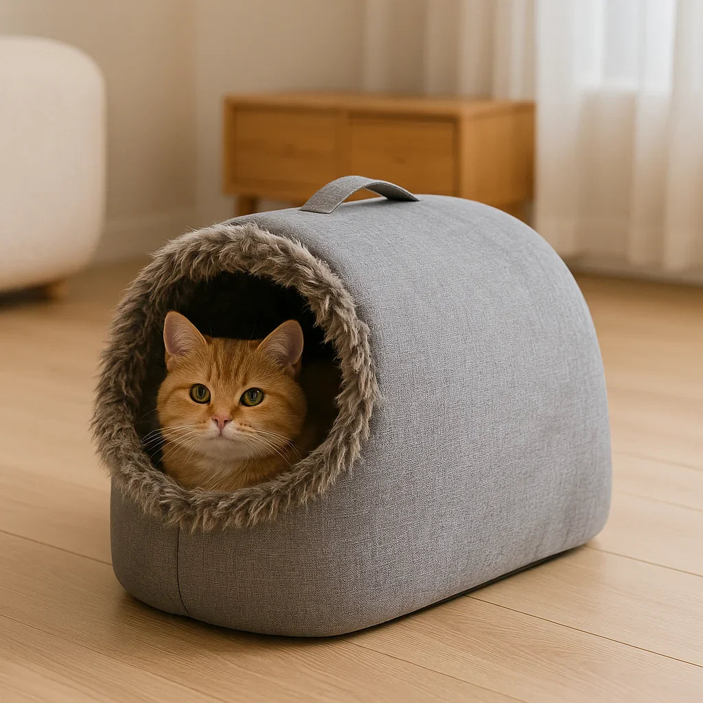 FelinaNest | Weiches Kuschelbett für Katzen