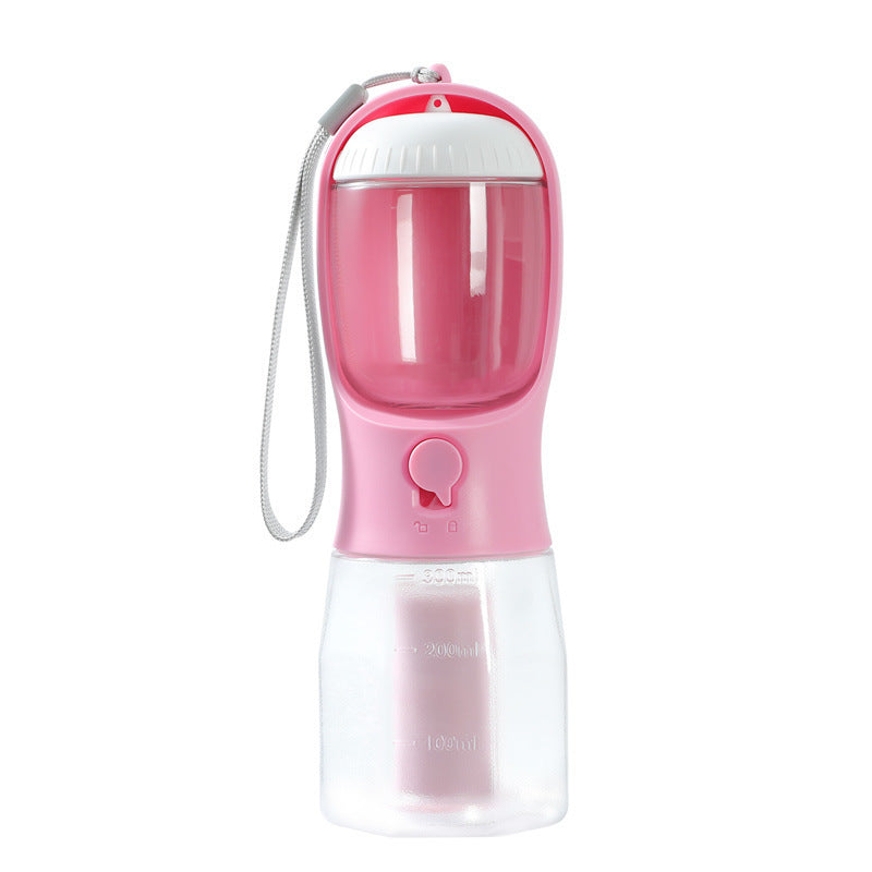 Lunava | Tragbare 3-in-1 Trinkflasche für Hunde mit Futterbehälter & Kotbeutelspender