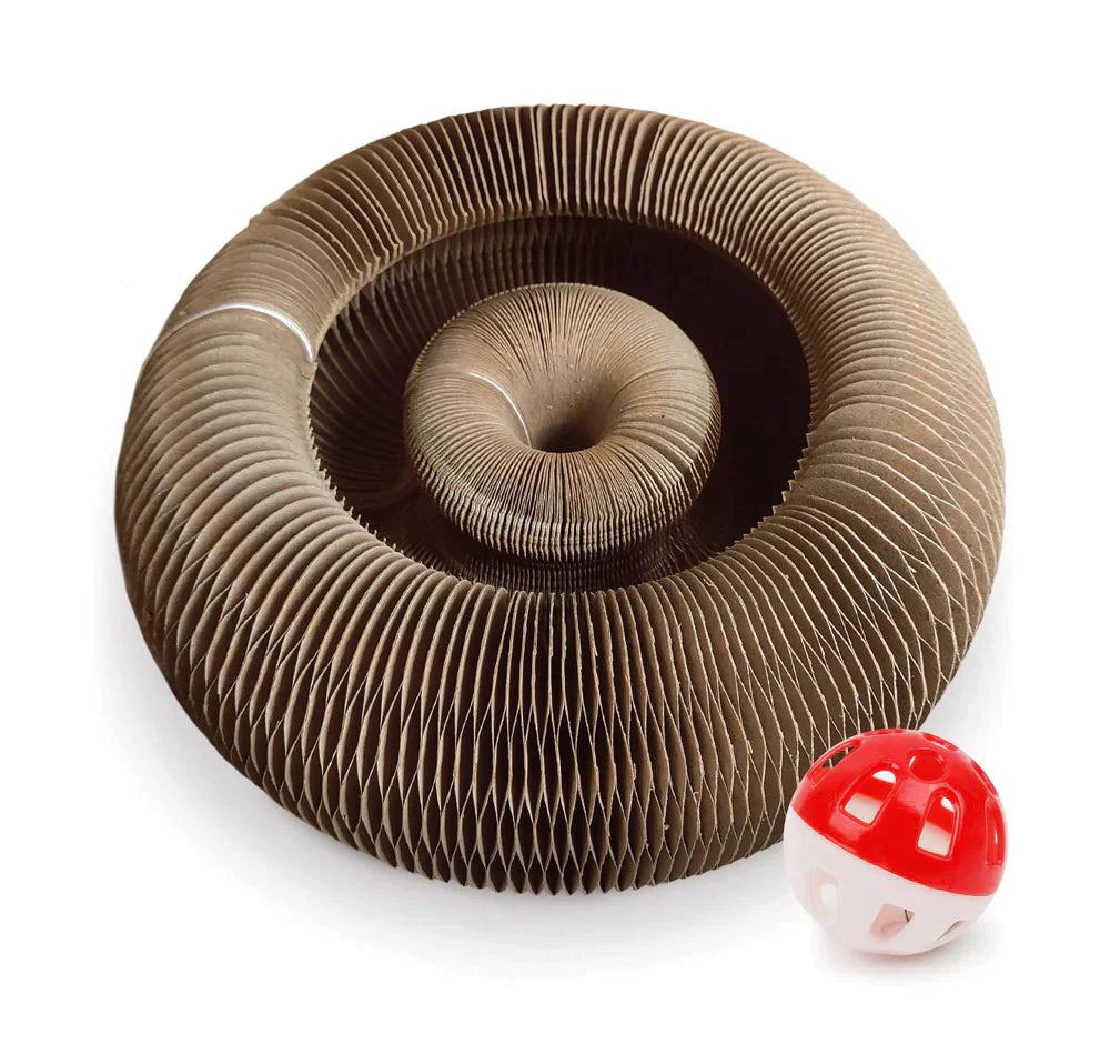 PawWhirl | Interaktives Katzenspielzeug mit Kratzfläche