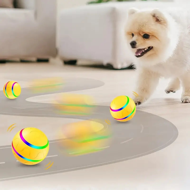 TurboTaps | Interaktiver Leuchtball für Hunde & Katzen mit automatischer Rollfunktion