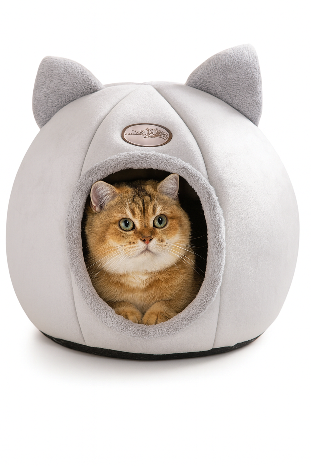 Miauwelle | Kuscheliges Katzenhaus mit Ohren & Weichem Innenpolster