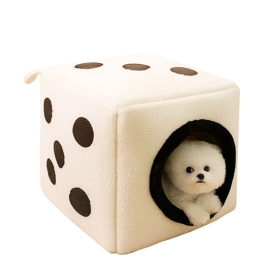 LuckyPaws | Würfelförmiges Hundebett für Kleine Hunde