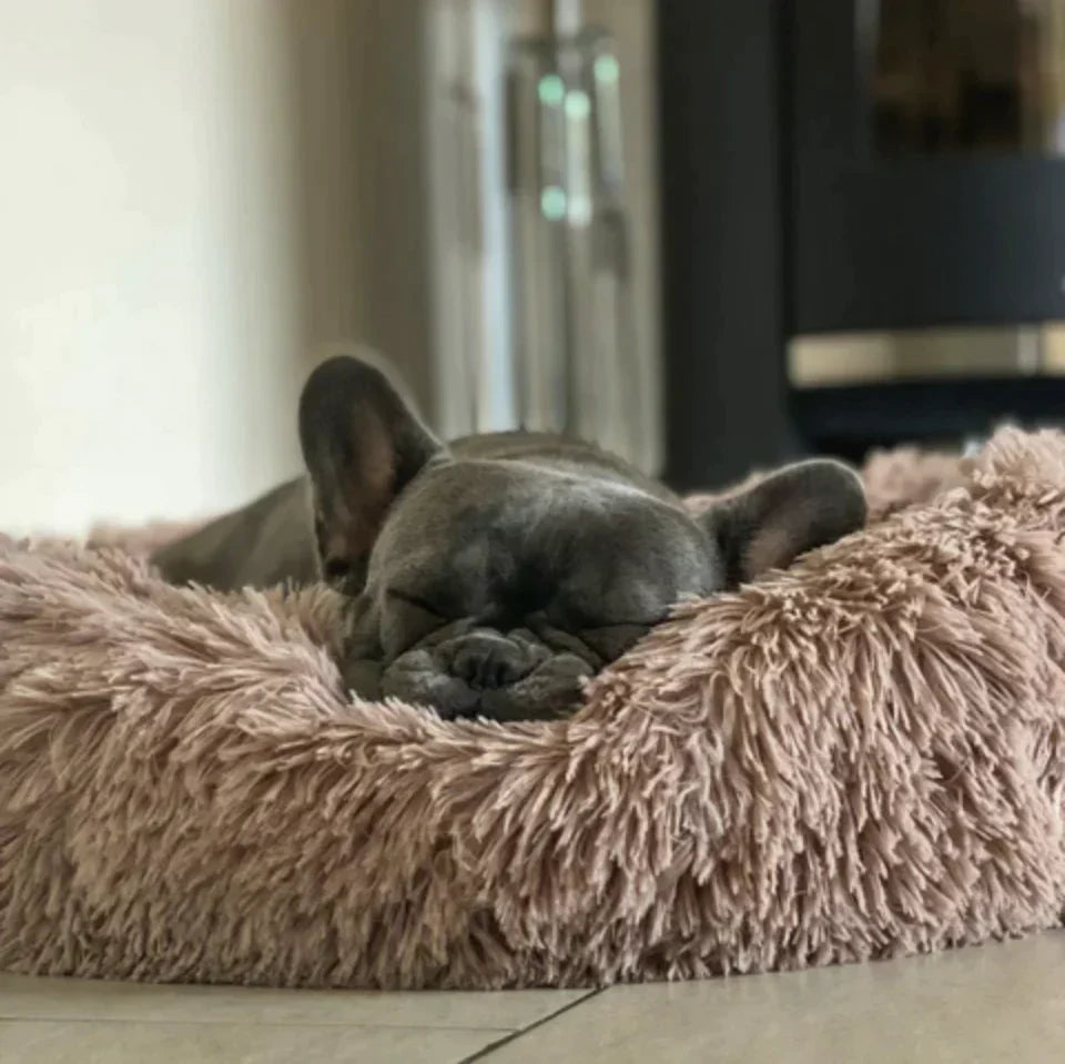 Balu | Flauschiges Donut-Hundebett mit Anti-Stress-Funktion