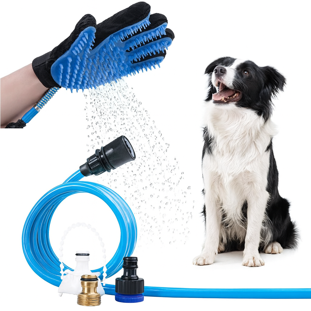 AquaPaw | Hundedusche mit Massagehandschuh