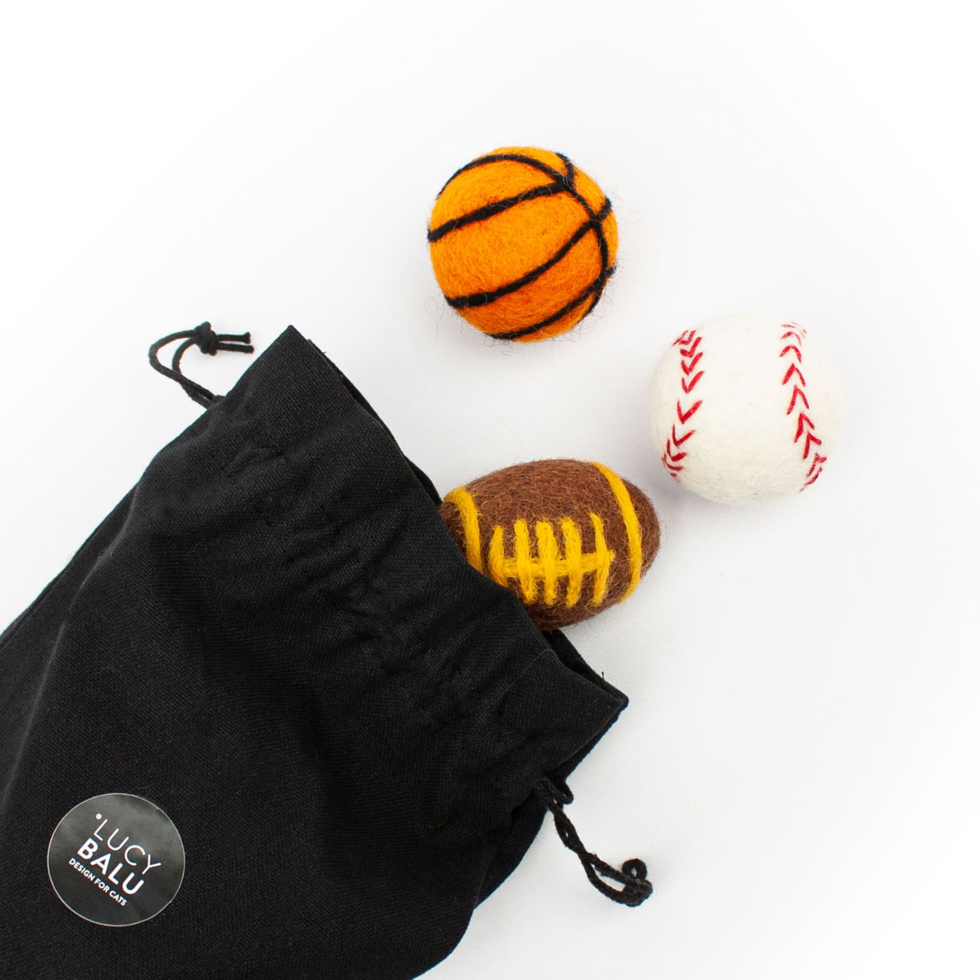 Tigro | Sportliche Filzspielbälle für Katzen im Ball-Design