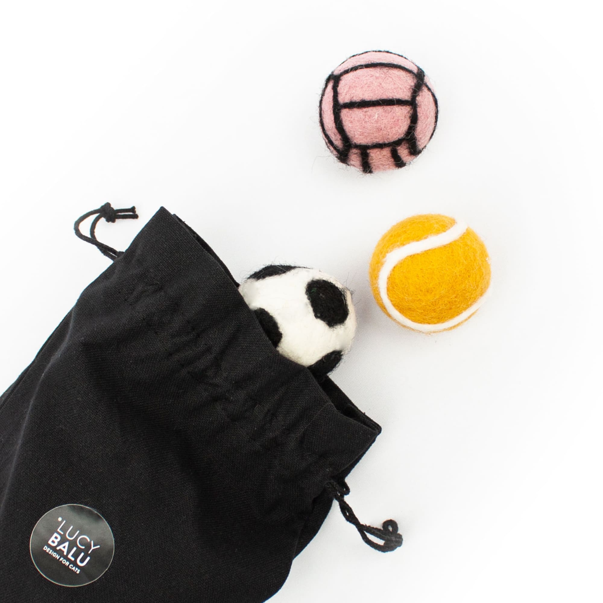 Tigro | Sportliche Filzspielbälle für Katzen im Ball-Design