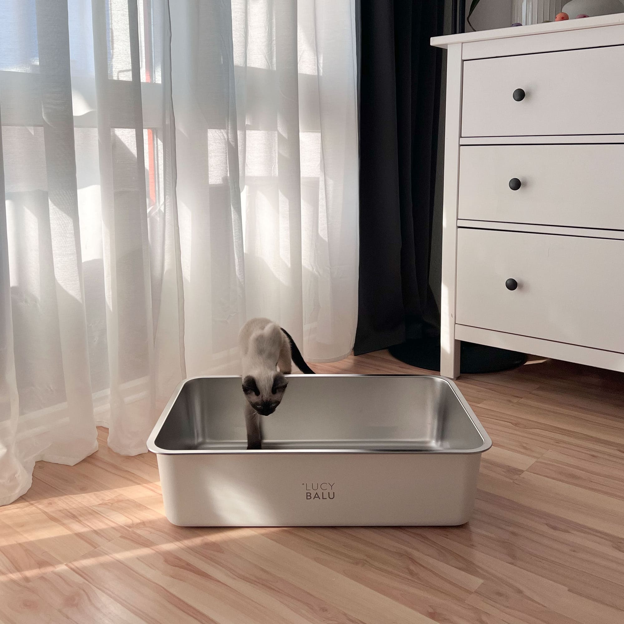 PuraPet | Edelstahl-Katzentoilette mit modernem Design