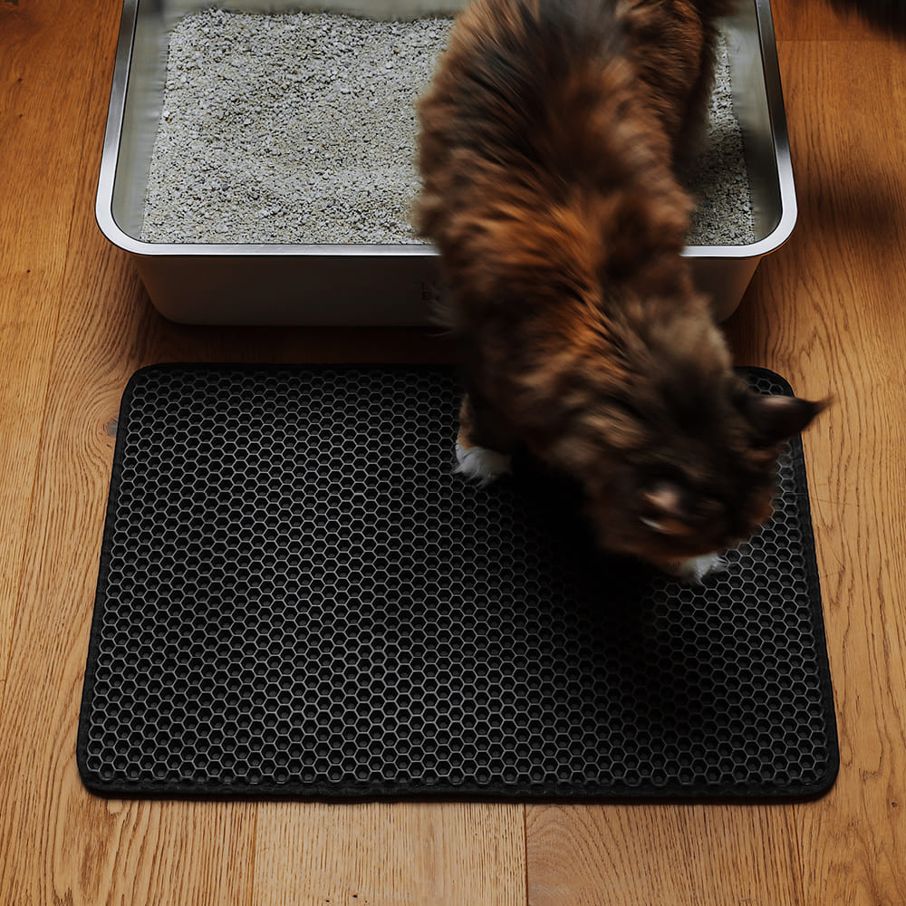 Mikato | Rutschfeste Katzenstreumatte mit Wabenstruktur