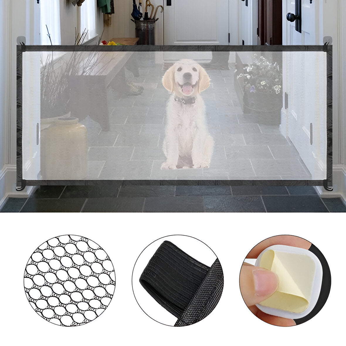 Balu | Flexible Haustier-Sicherheitsbarriere mit Netzdesign