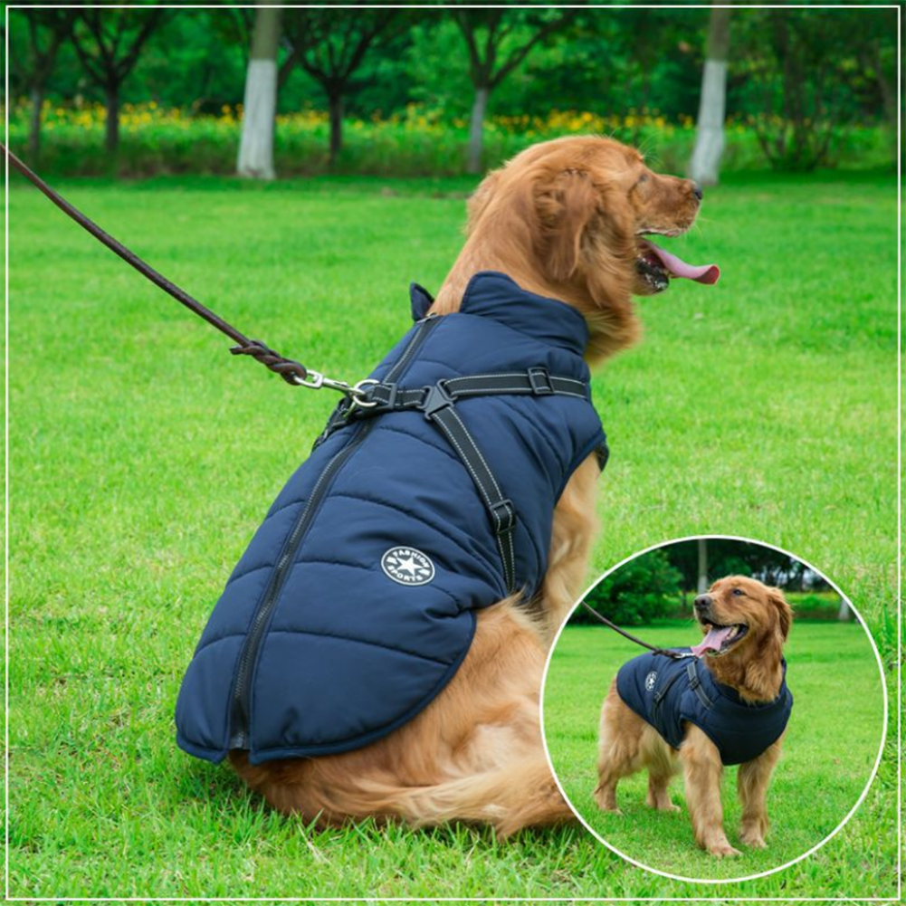 WarmPaw | Wasserdichte Winterjacke für Hunde mit integriertem Geschirr