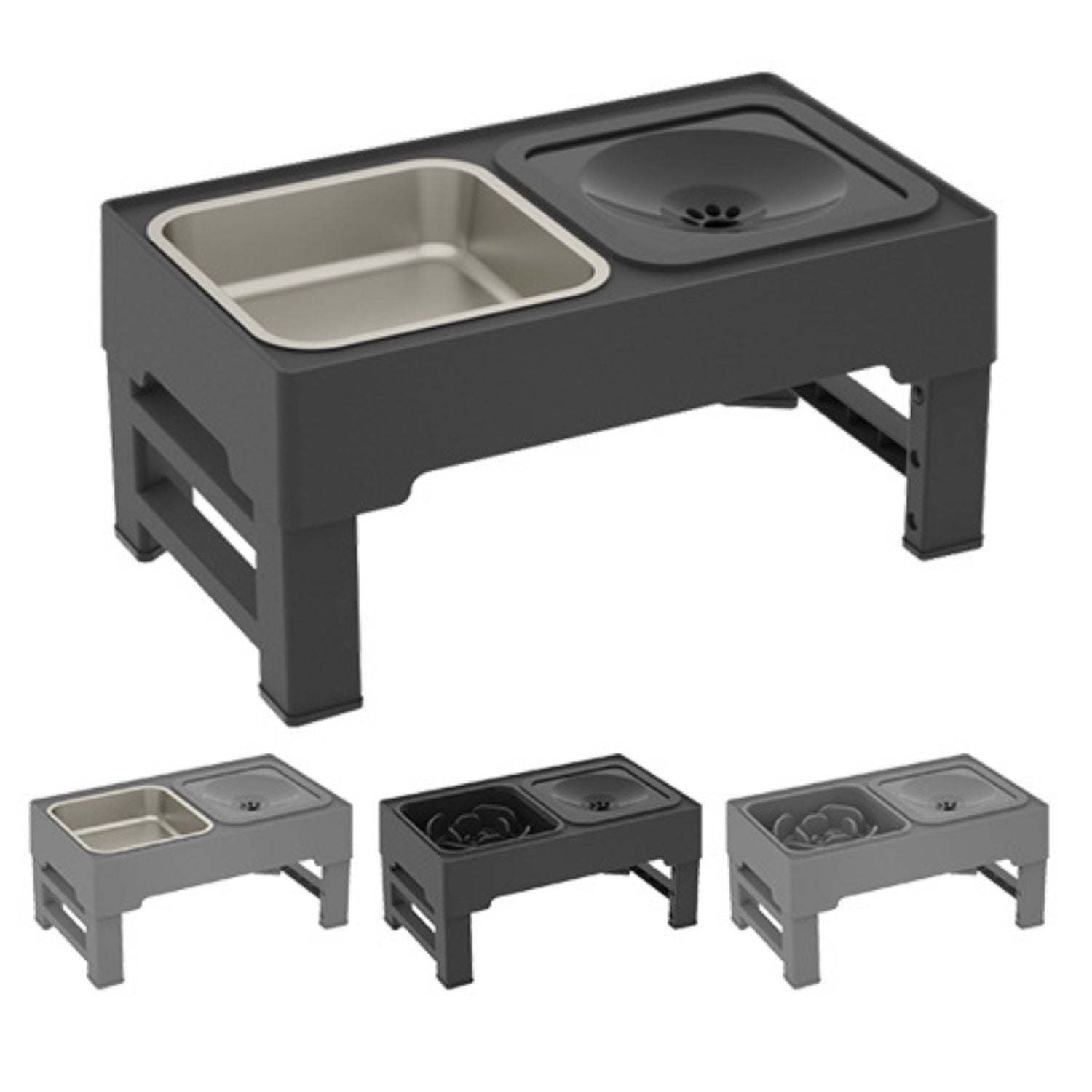 ElevatePet | Verstellbarer Futter- & Wassernapf – höhenverstellbar von 9 bis 29 cm