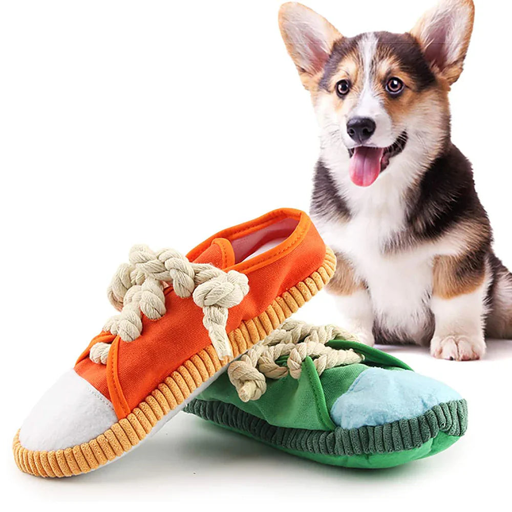 Barko | Interaktives Hundespielzeug in Sneaker-Form zum Kauen & Spielen